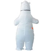 Adult White Animals Bear Inflatable Costume Funny Party Jumpsuit Cosplay Costume Halloween Carnival Suit